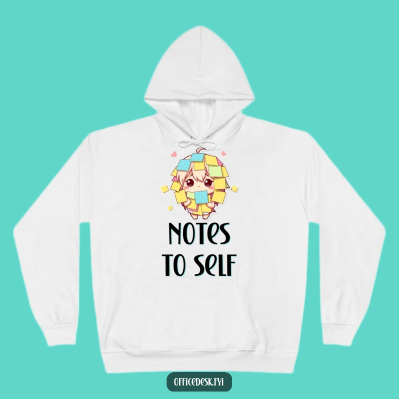 Funny Sticky Note Character Hoodie: Cozy Sweatshirt for Bemused Comfort
