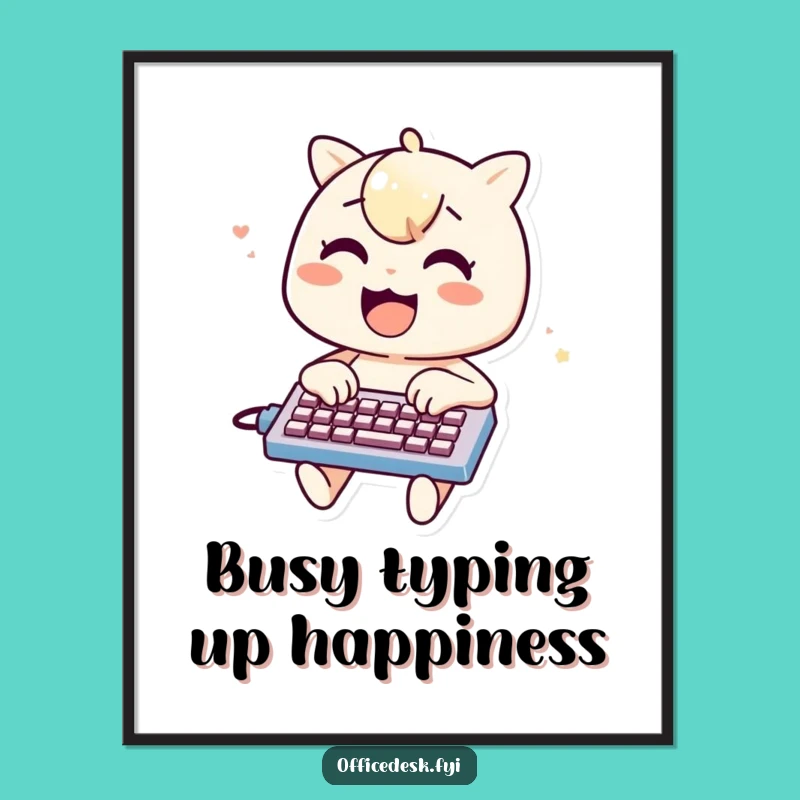 Free Printable Wall Art: Tiny Keyboard Joy - Funny Downloadable Art for Your Space