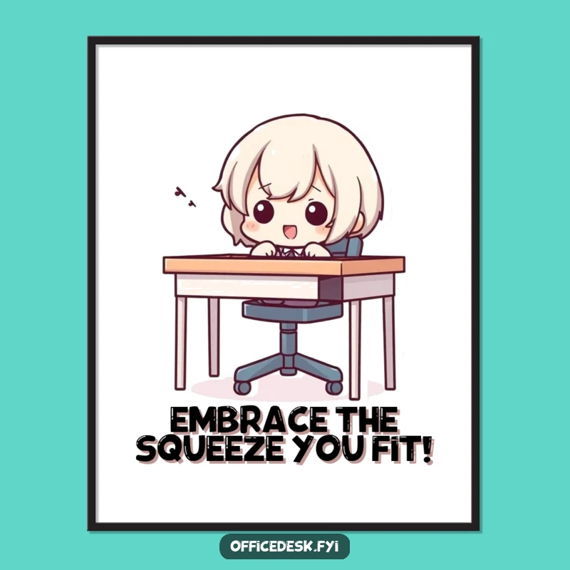 Free Printable Wall Art: Tiny Chair Struggle Funny Character Downloadable Art