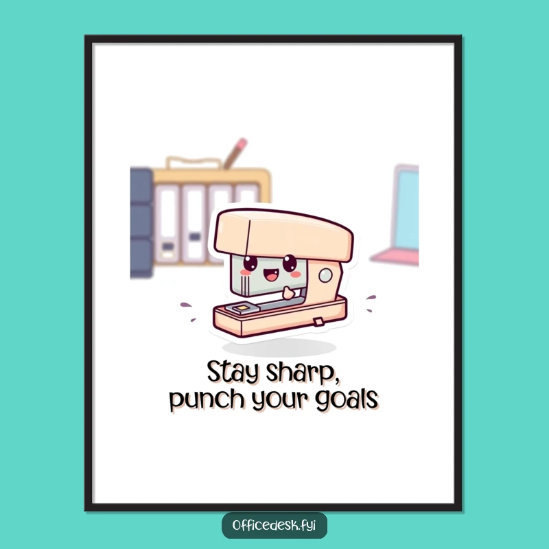 Free Printable Wall Art: Zippy Stapler Action - Office Decor!