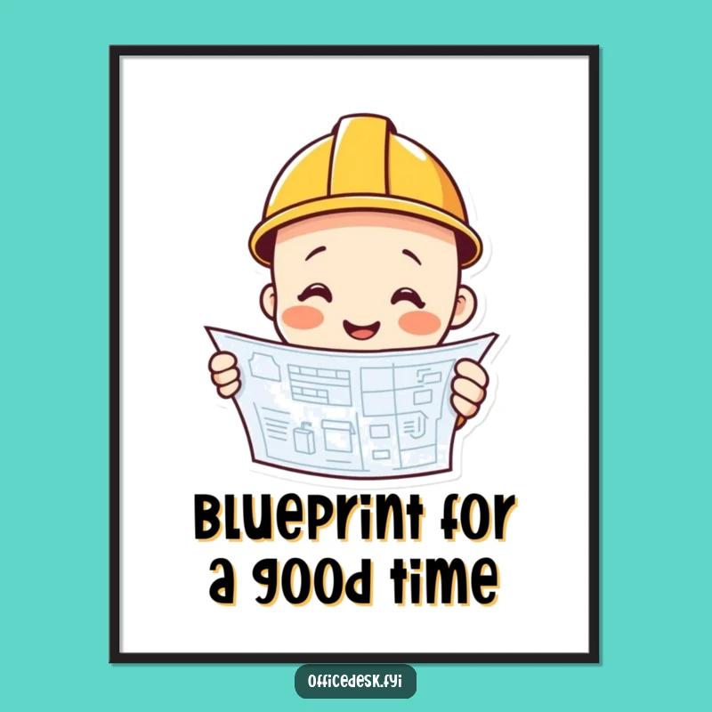 Funny Free Printable Wall Art: Hard Hat Builder Inspires Success!