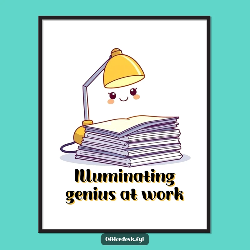 Funny Free Printable Desk Lamp Wall Art - Humorous Illuminating Downloadable Decor