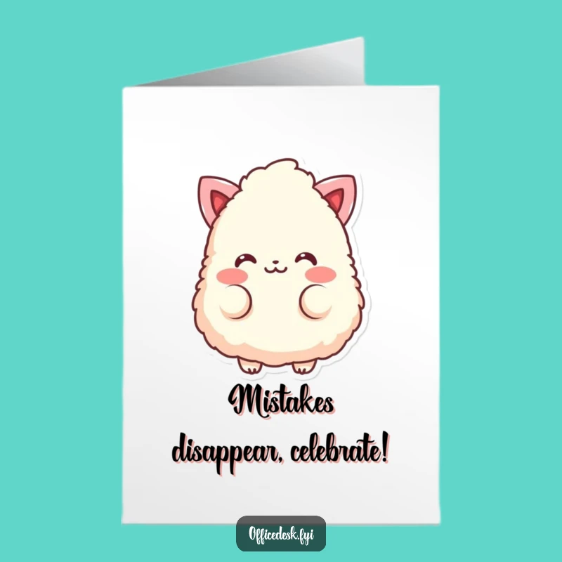 Free Printable Birthday Card: Blushing Eraser for a Sweet & Funny Greeting