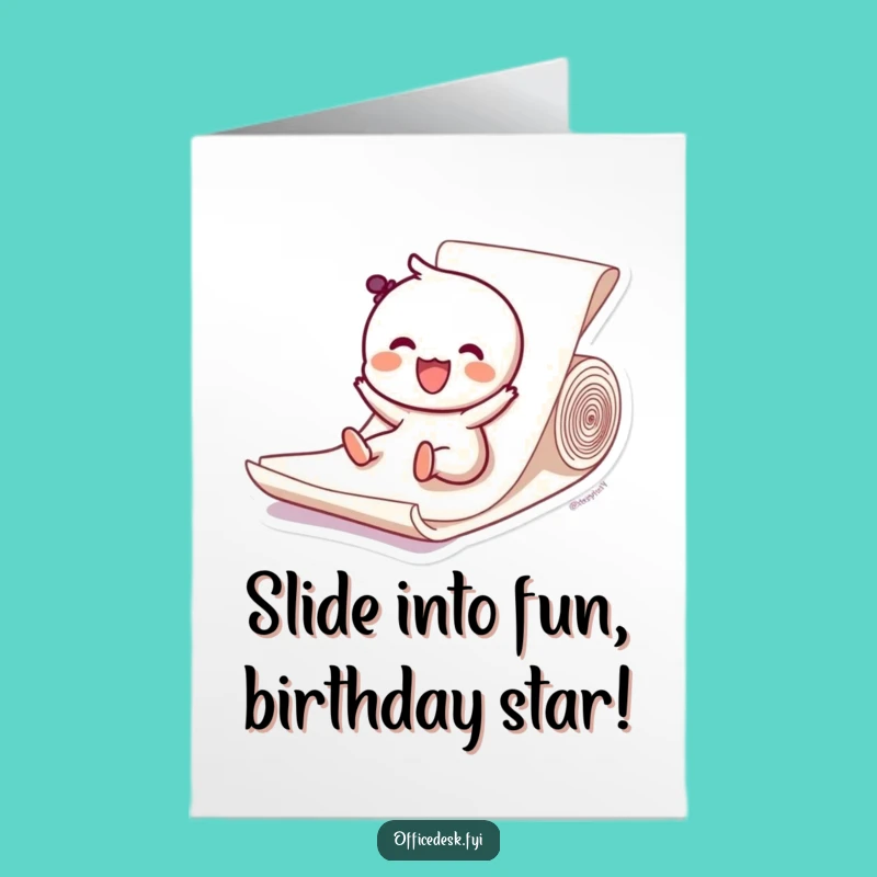 Free Printable Birthday Card: Paper Slide Fun Funny Downloadable Gift Greeting