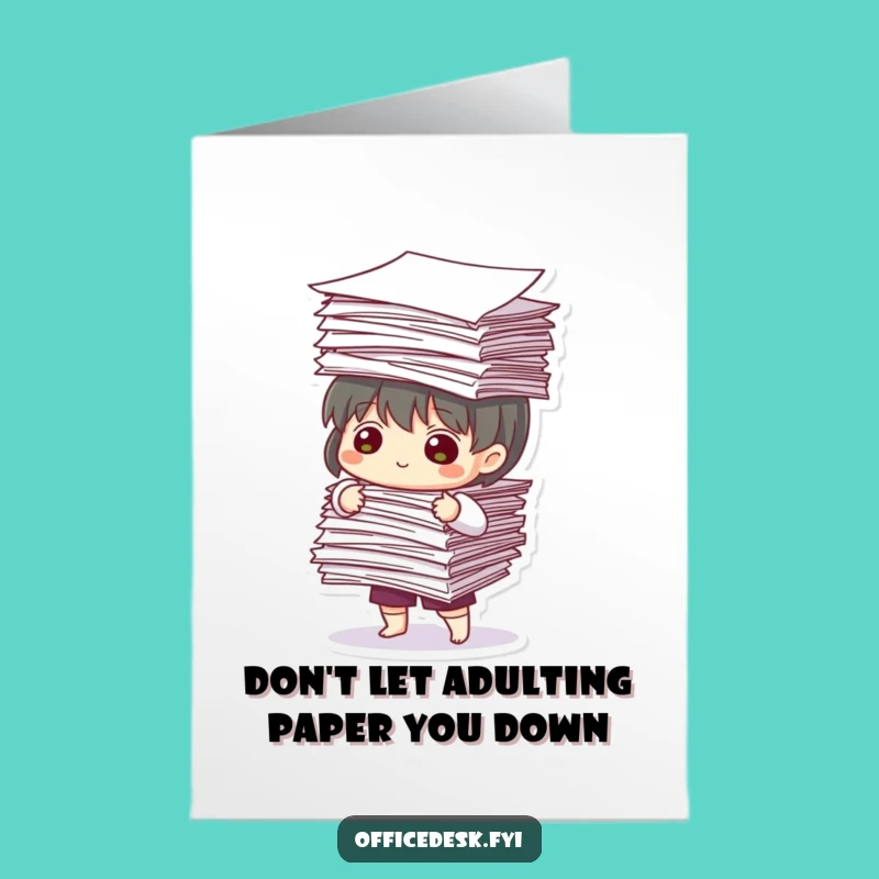 Free Printable Funny Birthday Card: Paper Balancing Act, a Hilarious Downloadable Gift!