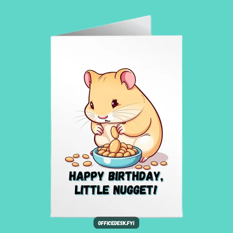 Free Printable Hamster Card: Funny Birthday Downloadable Gift for the Precise