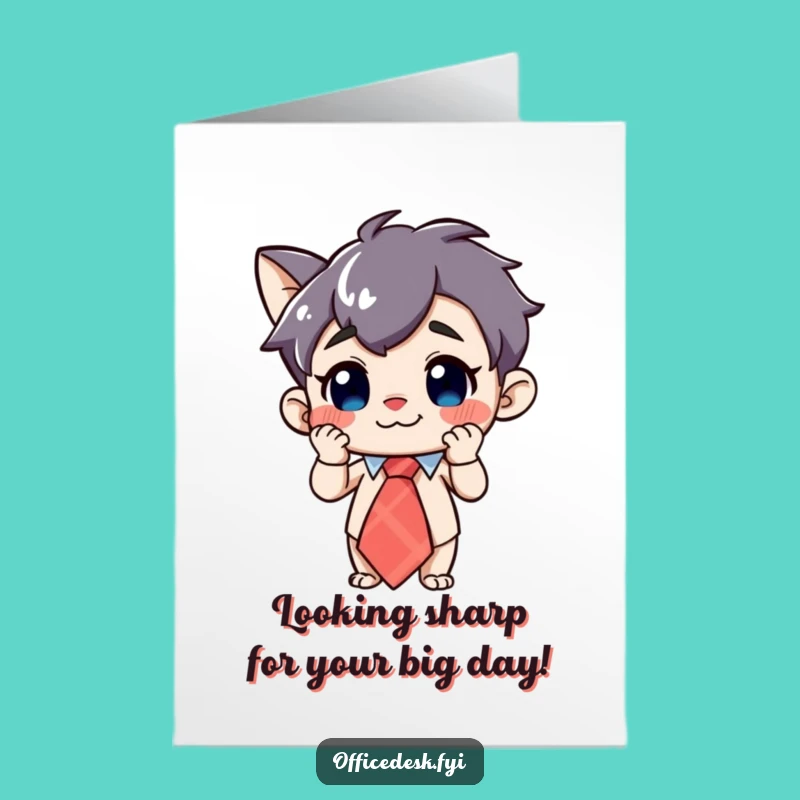 Free Printable Birthday Card: Whimsical Tie Character - Funny Downloadable Gift