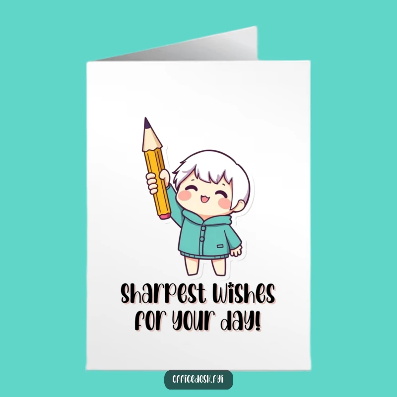 Free Printable Birthday Card: Tiny Pencil Champ Funny Downloadable Gift Greeting