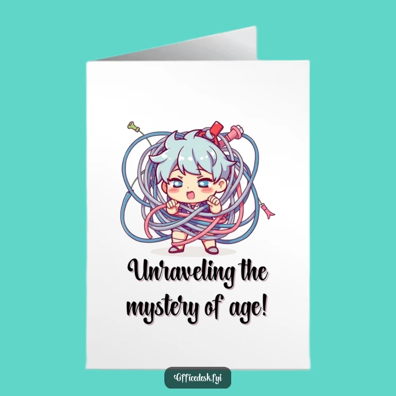 Free Printable Birthday Card: Cable Chaos Character - Funny Downloadable Gift