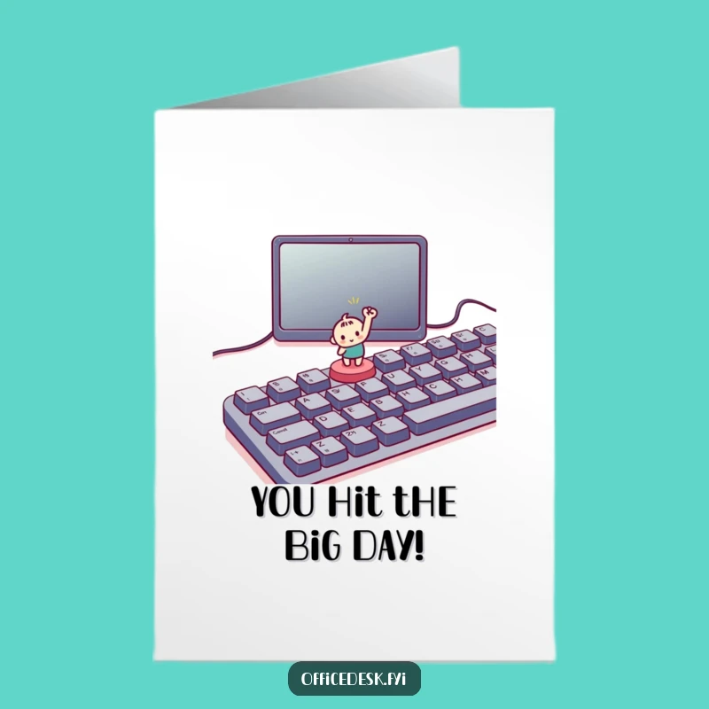 Free Printable Birthday Card: Big Button Triumph for a Funny Downloadable Gift