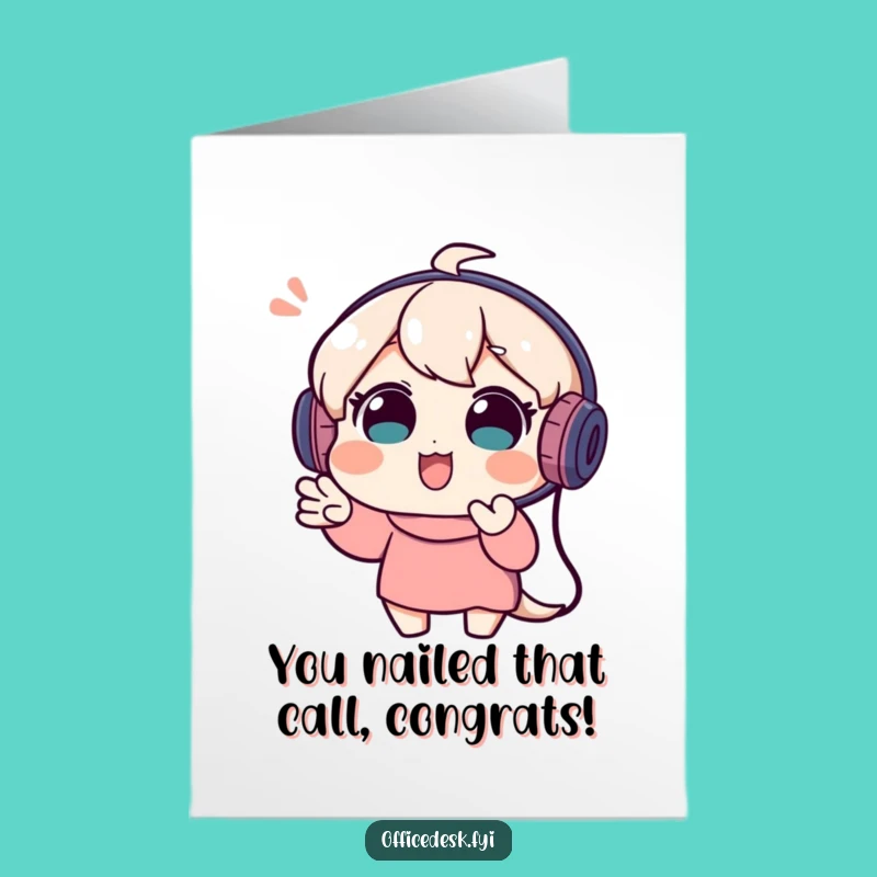 Funny Free Printable Congrats Card: Video Call Enthusiast Downloadable Gift