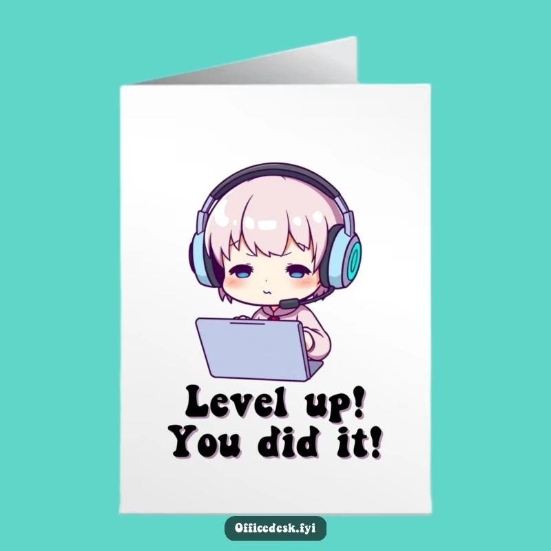 Free Printable Congrats Card: Focused Gamer's Win for a Funny DIY Gift