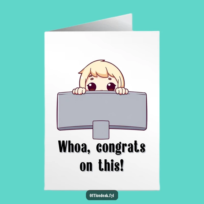 Funny Free Printable Congrats Card: Monitor Wonder Downloadable Gift