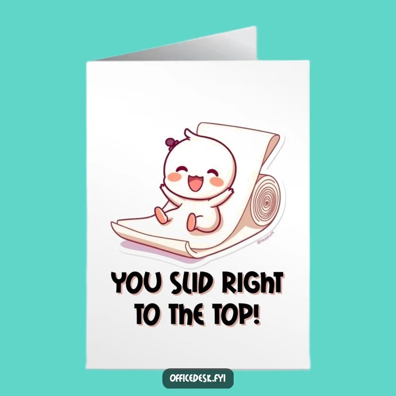 Free Printable Congrats Card: Paper Slide Success Funny Downloadable Gift
