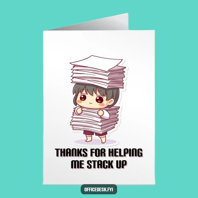 Free Printable Thank You Card: Paper Balancing Act, a Comedic Downloadable Gift!