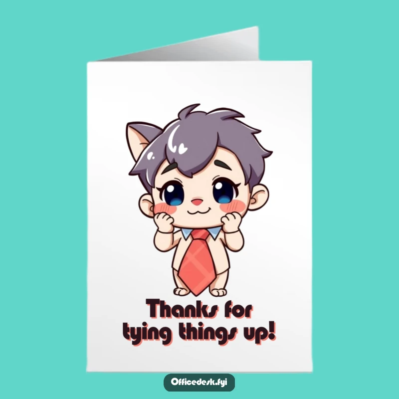 Funny Free Printable Thank You Card: Whimsical Tie - Express Gratitude