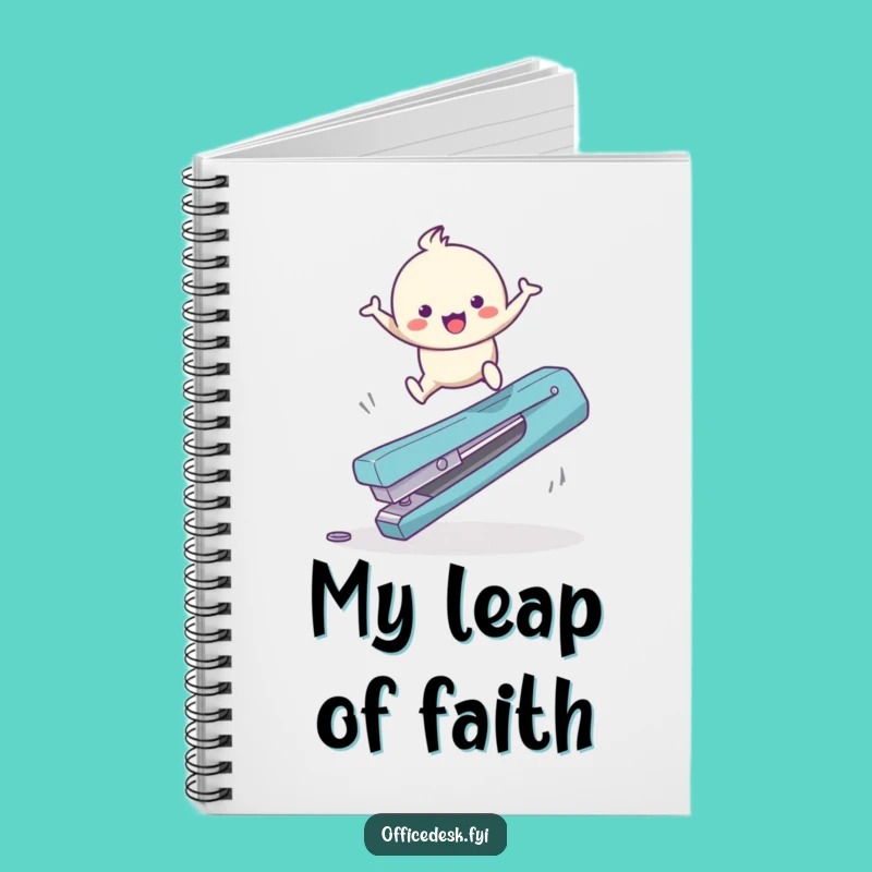 Funny Leap of Faith Notebook: Happy Character Typing Notes, Journal Funny Gift