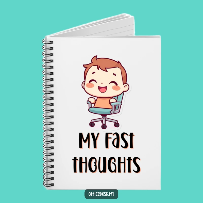 Funny Office Chair Rider Notebook: Jot Down Joyful Ideas