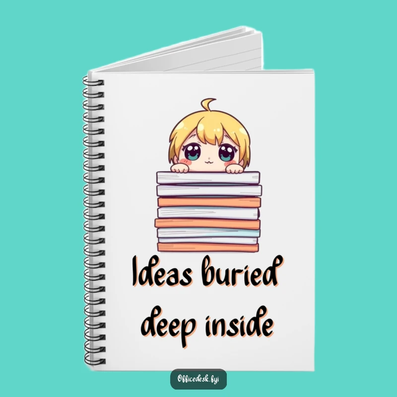 Funny Overwhelmed Papers Notebook - Jot Down Your Thoughts Amidst the Chaos