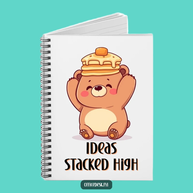 Funny Pancake Bear Notebook - Jot Down Laughs & Ideas, Perfect Gift!