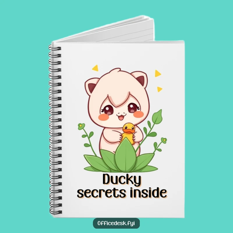 Funny Plant Duck Notebook - Cute Character Journal, Perfect Funny Gift