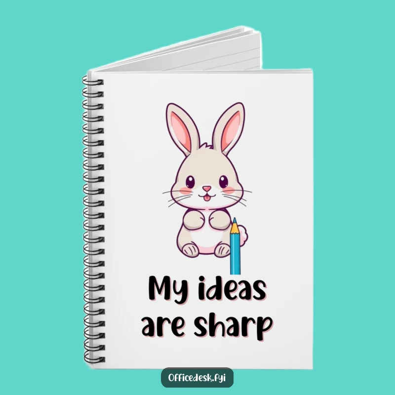 Funny Rabbit Pencil Sharpener Notebook: Capture Ideas with Sharp, Organized Flair