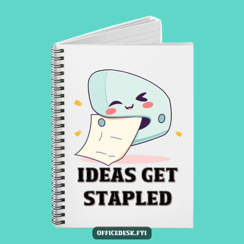 Funny Stapler Jam Notebook - Office Task Journal - Humorous Gift