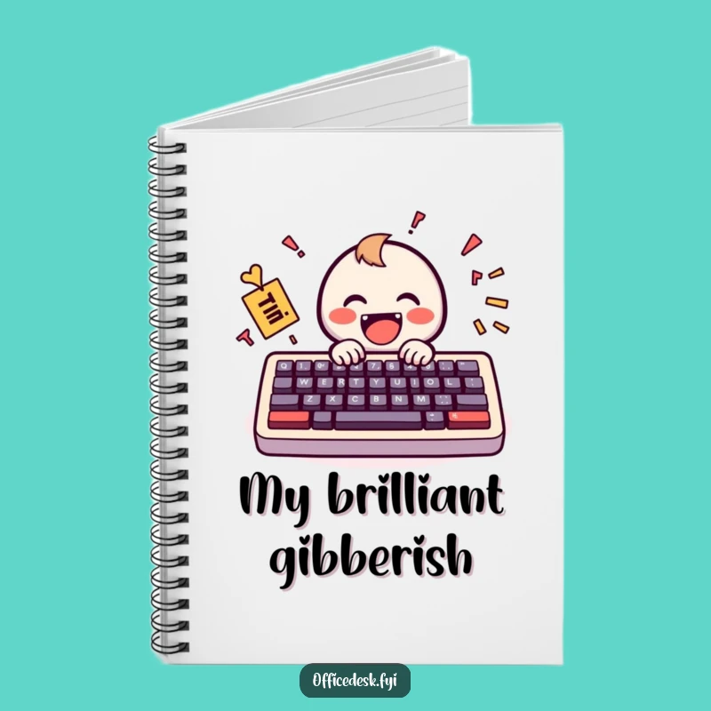 Funny Typing Notes Notebook: Joyful Keyboard Character Journal, Gift for Writers