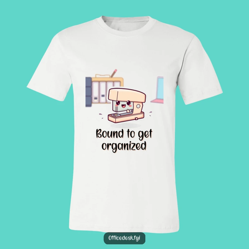 Funny Tiny Stapler Zipping T-Shirt - Hilarious Office Apparel for a Fast-Paced Life