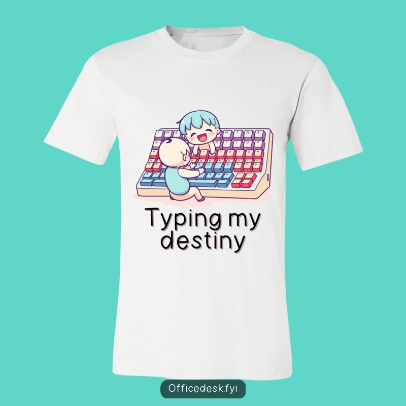 Funny Code Master T-Shirt: Joyful Character Typing Large Keyboard, Great Funny Gift