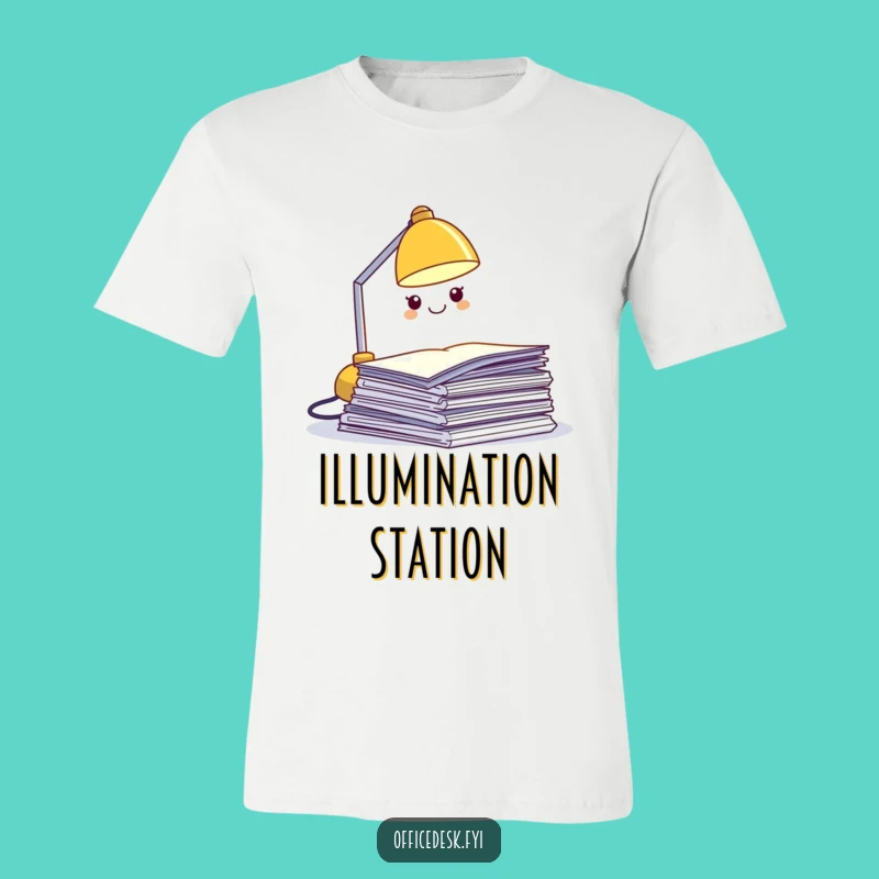 Funny Desk Lamp Grin T-Shirt - Hilarious Work Shirt for a Bright Personality