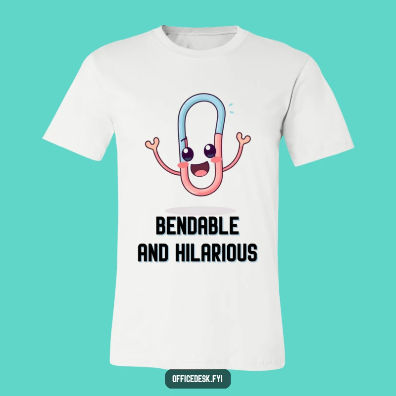Funny Paperclip Twist T-Shirt: Hilarious Office Apparel for a Joyful Look