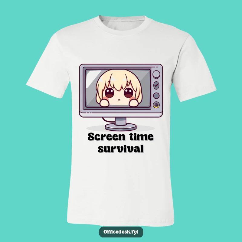 Funny Tech Tee: Giant Monitor Stare T-Shirt - Great Gift!