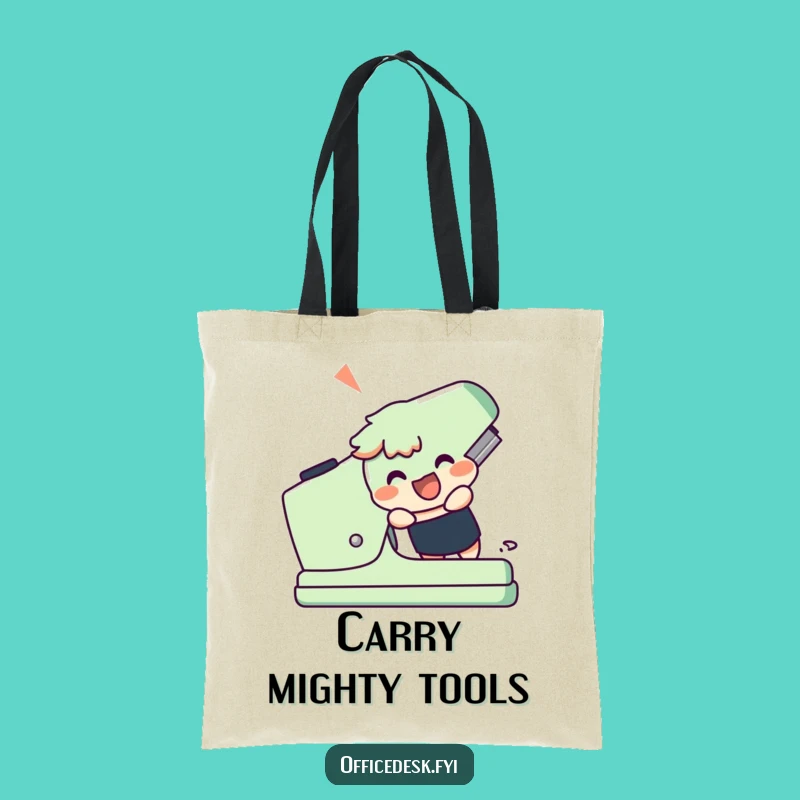 Funny Giant Stapler Tote Bag - Carry Your Ambition Hilariously
