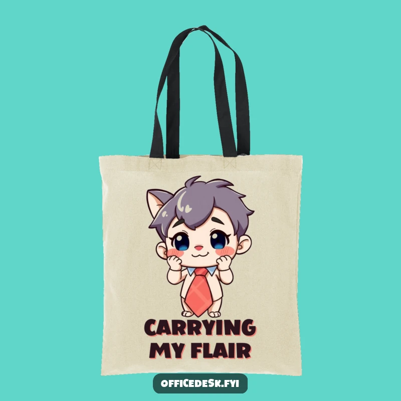 Funny Whimsical Tie Tote Bag: Carry Your Curiosity with Style