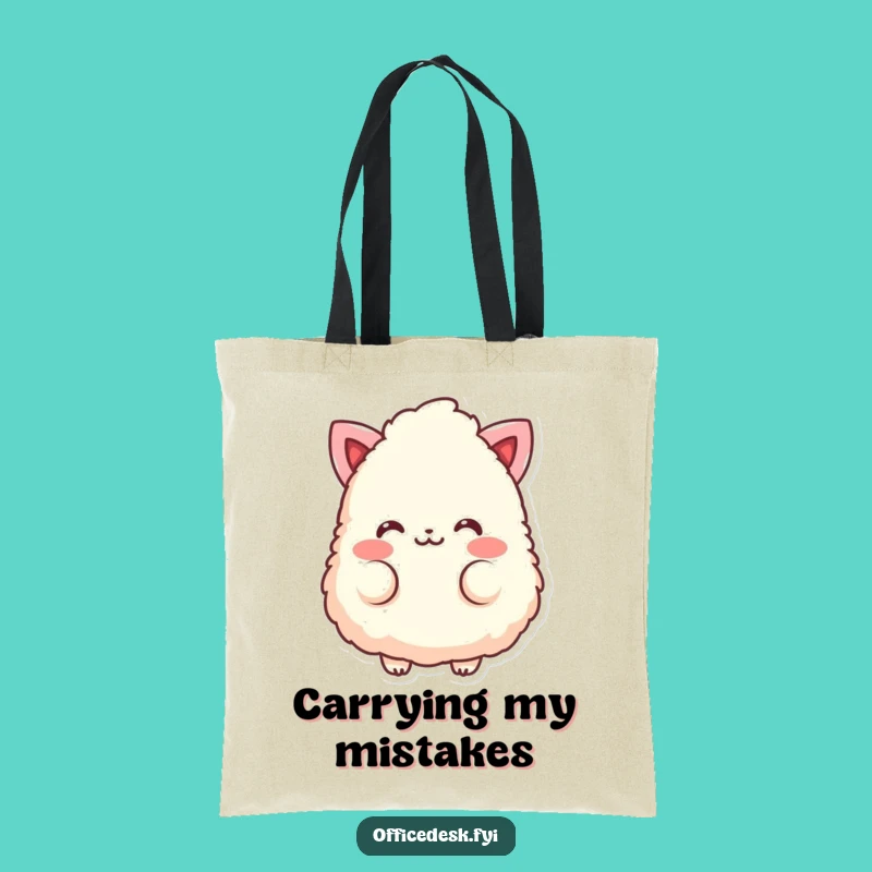 Funny Eraser Blush Tote Bag - Cute Accessory Pouch - Humorous Gift