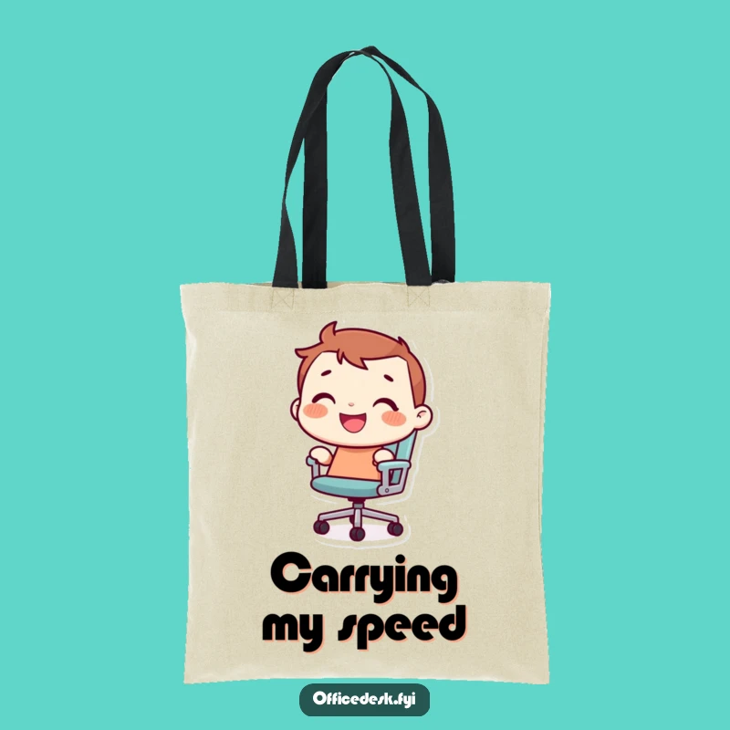 Funny Office Chair Rider Tote Bag: Carry Your Joyful Spirit