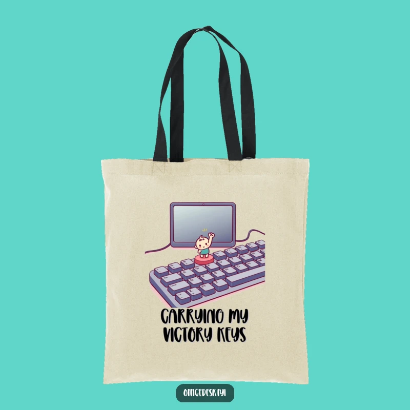 Funny Tiny Button Victory Tote Bag - Carry Your Success with This Character