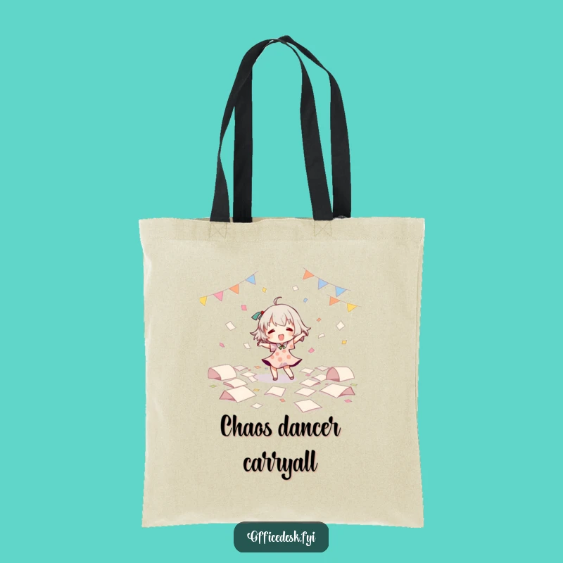 Funny Dance Break Tote Bag: Character Paper Shenanigans, Great for Errands!