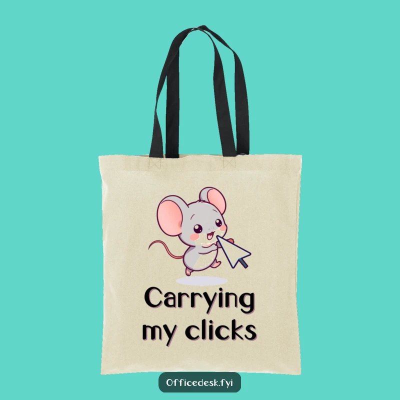 Funny Computer Mouse Cursor Chase Tote Bag - Carry Your Tech Gear with Humor