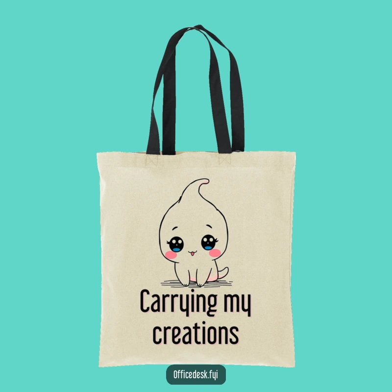 Funny Kawaii Pen Doodle Tote Bag - Carry Your Creativity with Humorous Flair